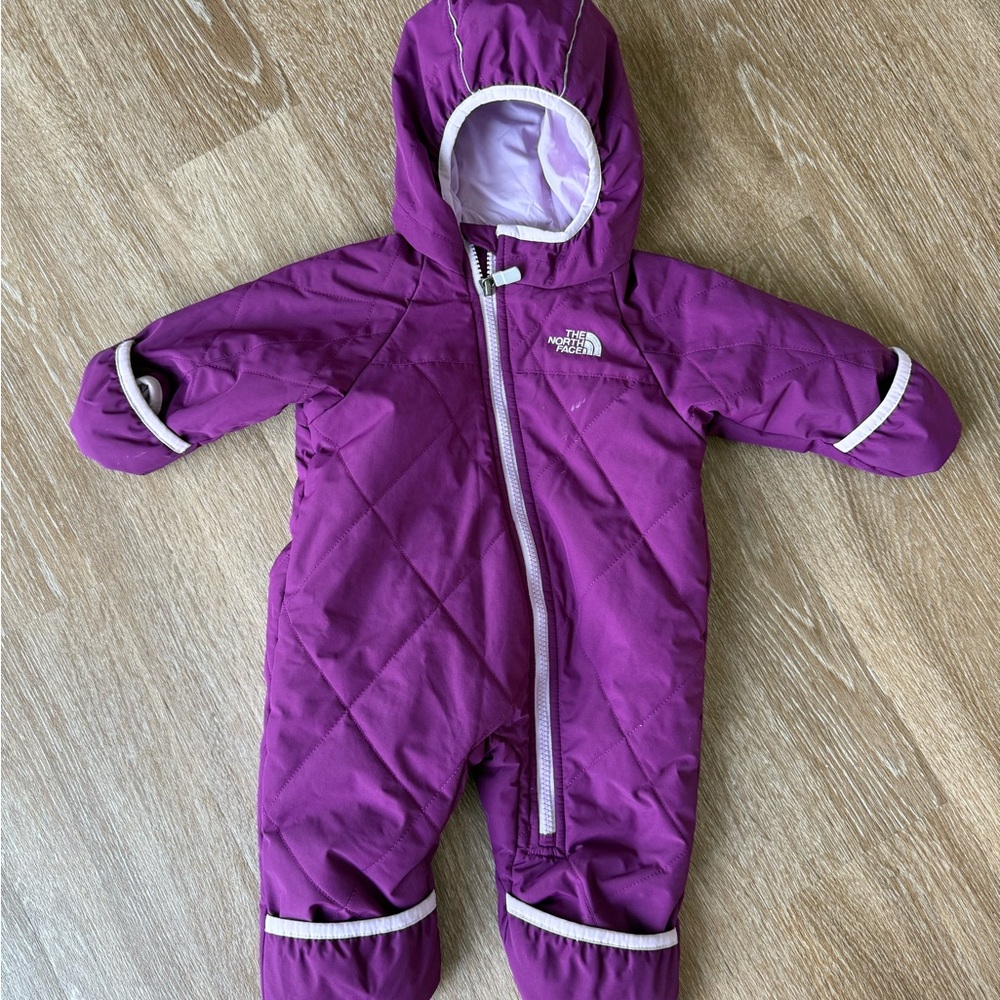 The North Face Kids Magenta Quilted Footie